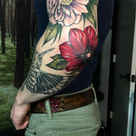 Tattoos - Detail Shot of Sleeve-Color in Progress- Instagram @michaelbalesart - 123111